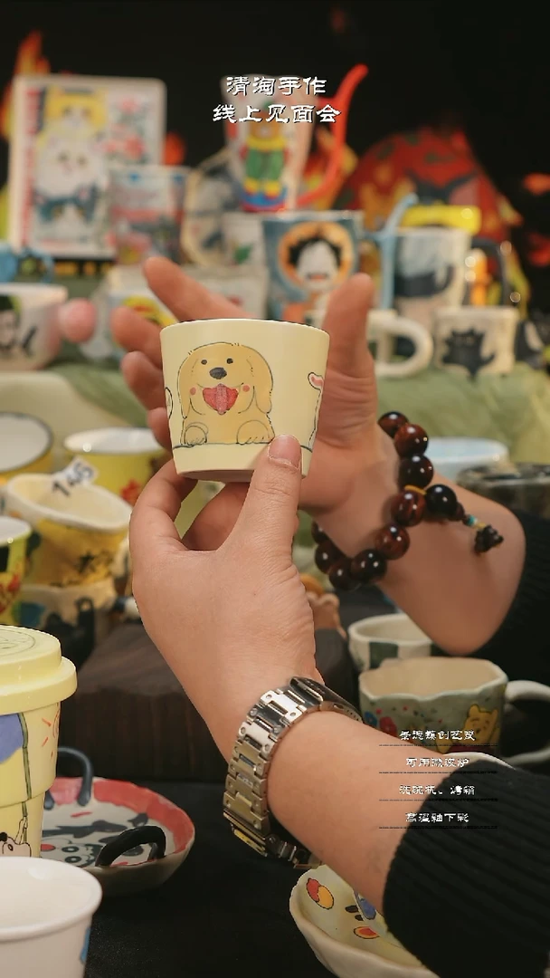 【闪购商品】摆件亲工手绘陶瓷-