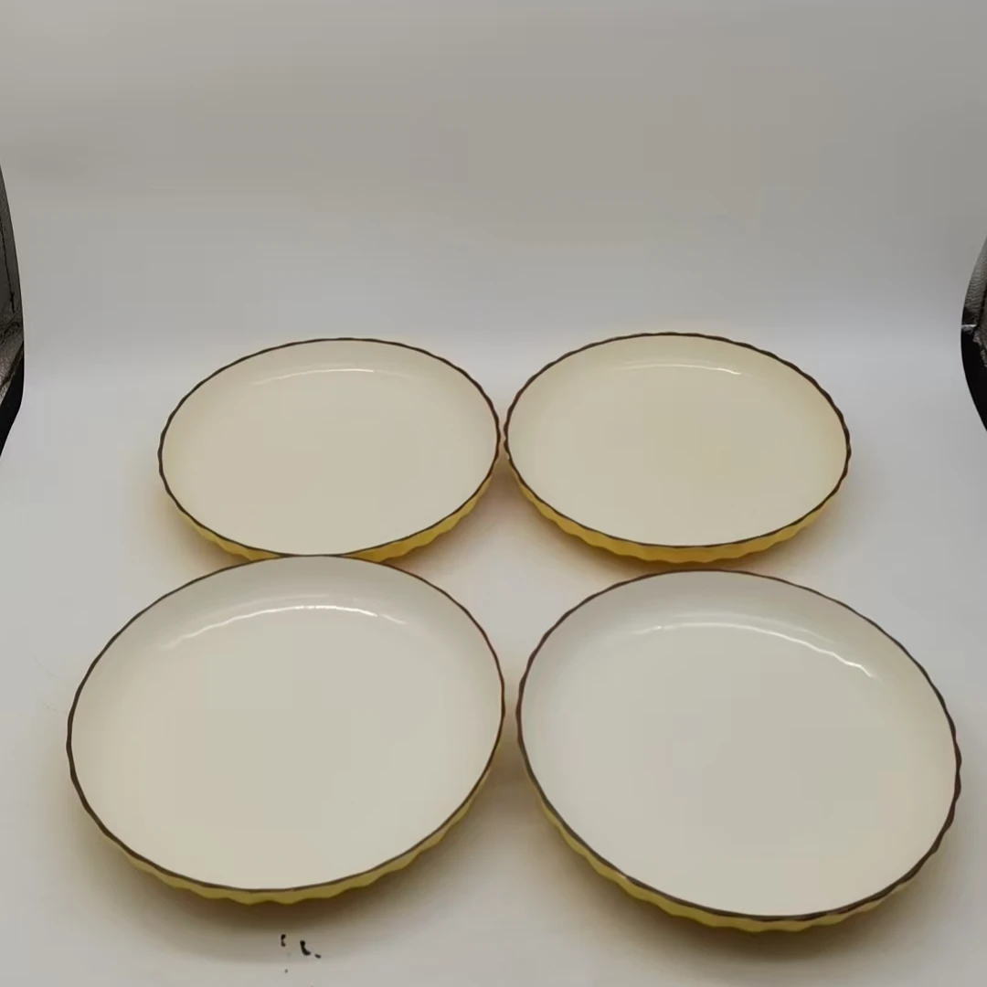 5843 圆盘4个（微瑕，口径19，高3）陶瓷餐具B54