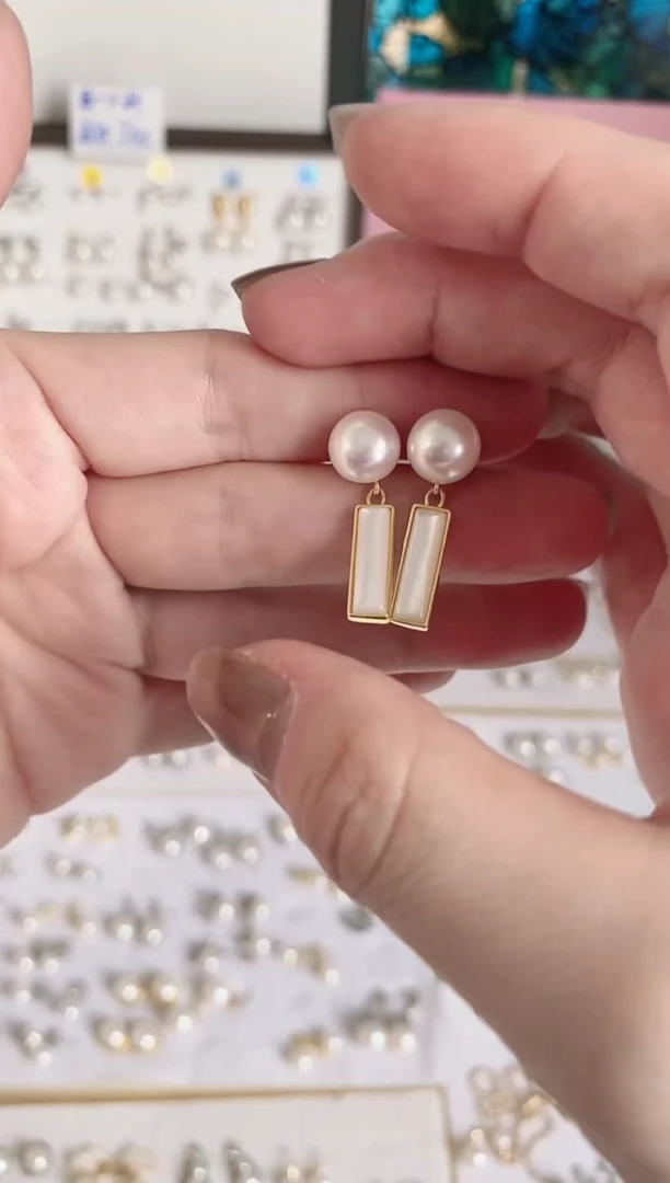 合金耳饰淡水珍珠66