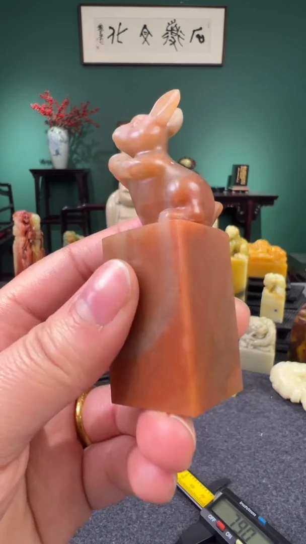 【闪购商品】印度石浙江红兔钮