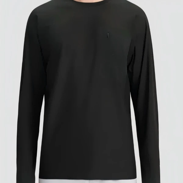 男士圆领无痕休闲衣时尚男士秋衣春夏户外长袖运动卫衣简约