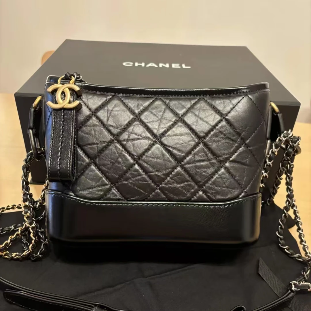 99新 Chanel/香奈儿 DG008/黑金流浪包