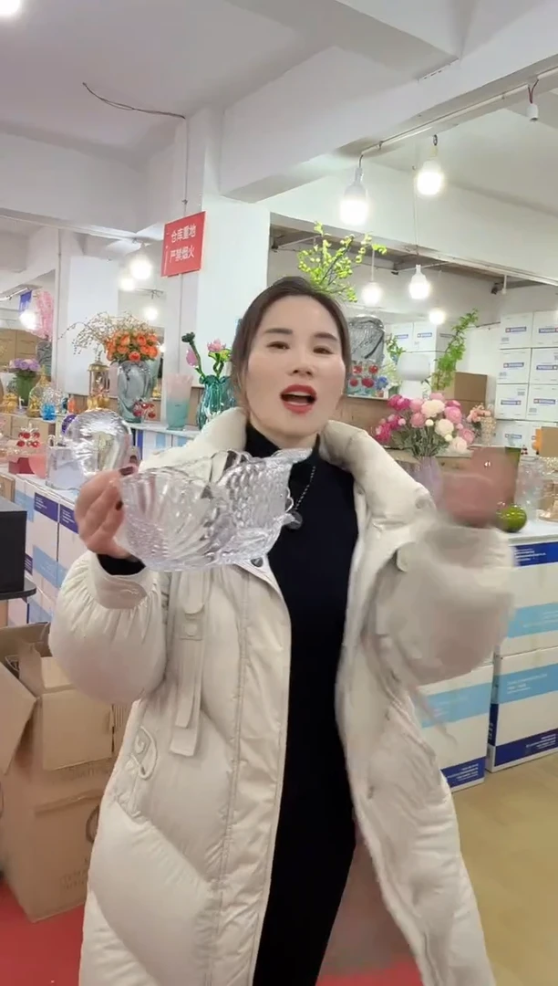 【闪购商品】无铅玻璃美全花器-t-早15