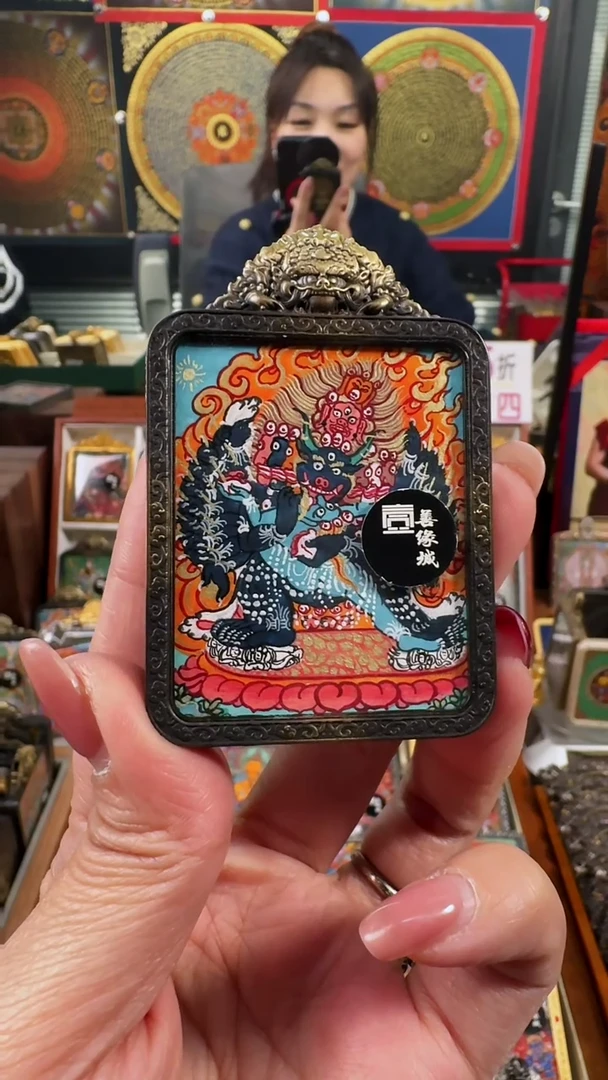 【闪购商品】吊坠壹善缘城手绘唐卡大威德年终大促