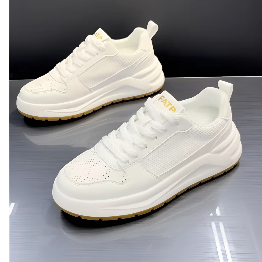 夏季新款网面男鞋软底板鞋百搭增高透气运动鞋小白鞋潮流开车男鞋