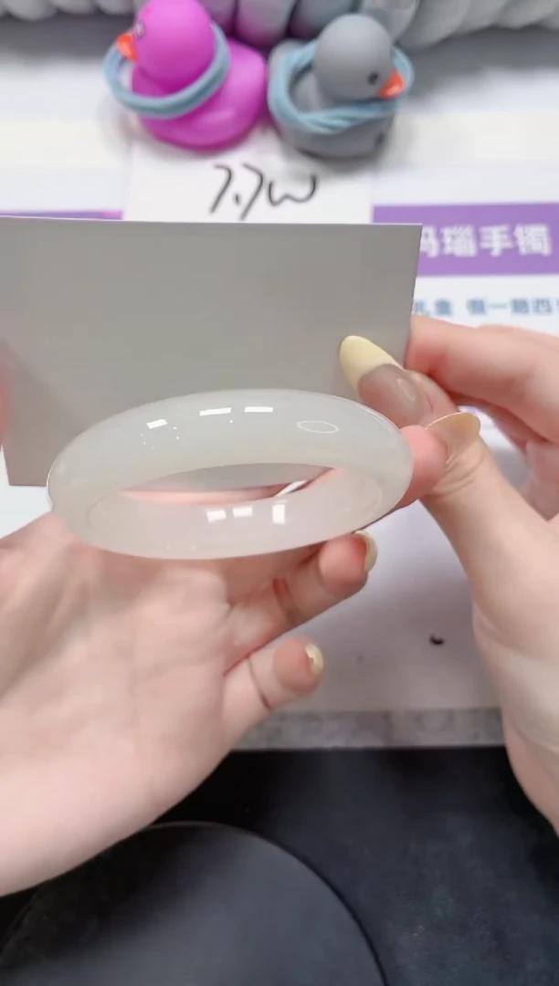 石英质玉手镯未镶嵌288-54.1白月光