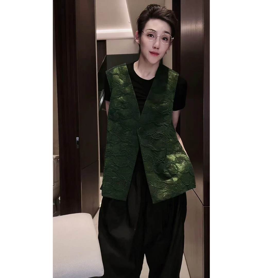 香云纱  提花 马甲 MJ0065