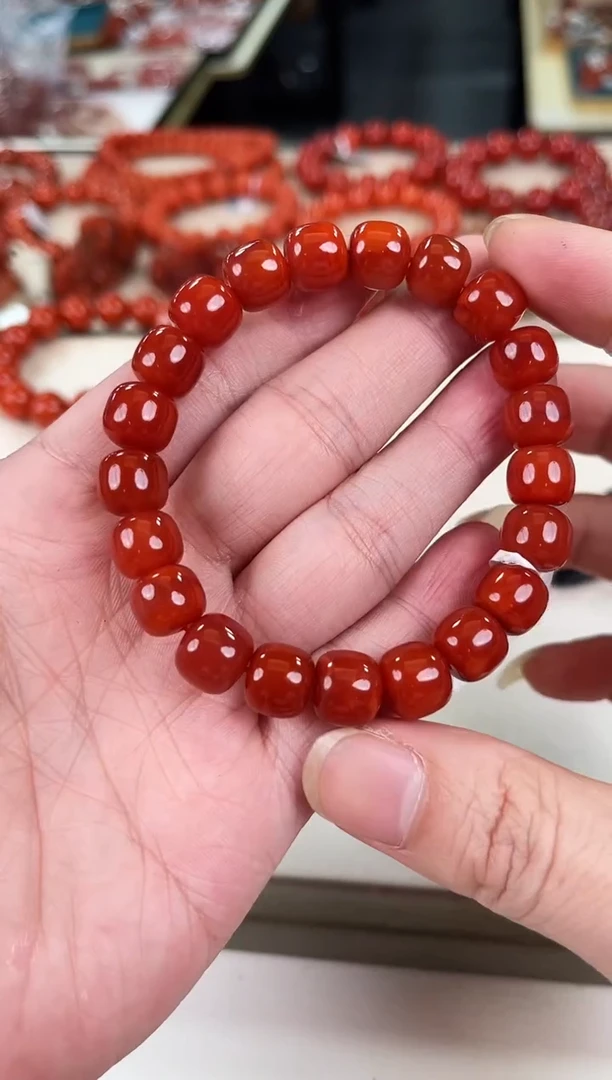 未镶嵌瓦西老型手串10+南红玛瑙（多样式发其一）
