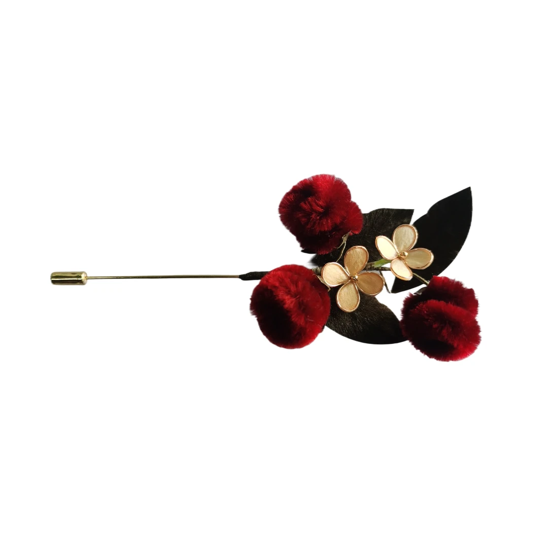 【绒花胸针福利】YLSRHXZ桑蚕丝绒花胸针