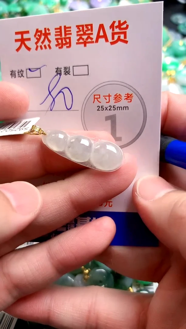 翡翠18K金镶嵌颈饰14003285