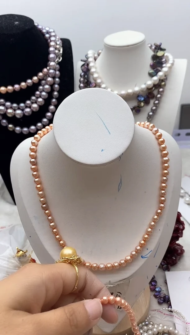 【闪购商品】淡水珍珠颈饰钛钢182