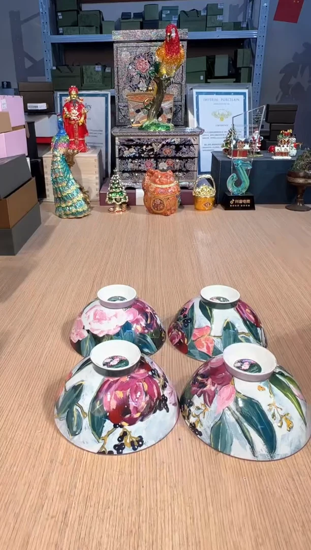 【闪购商品】杯114油画饭碗套四