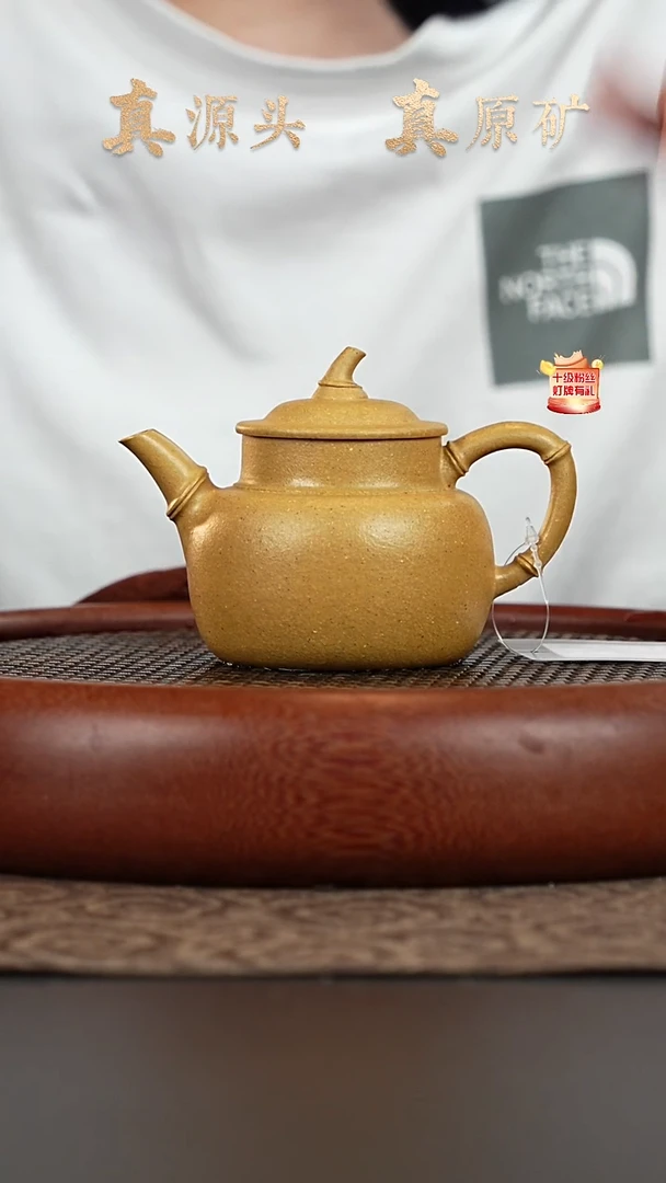 茶壶紫砂5a27黄金段泥福禄竹190-200cc