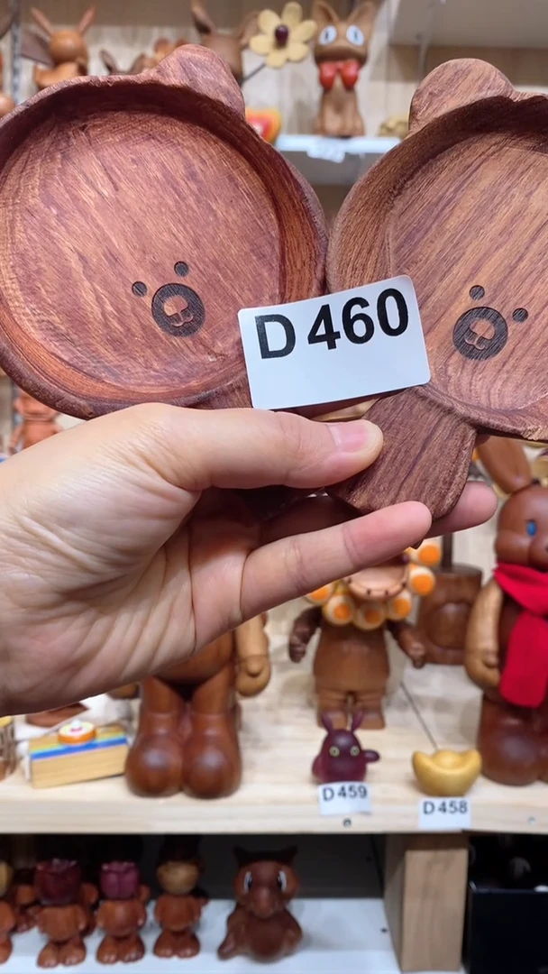 木木雕摆件可爱卡通