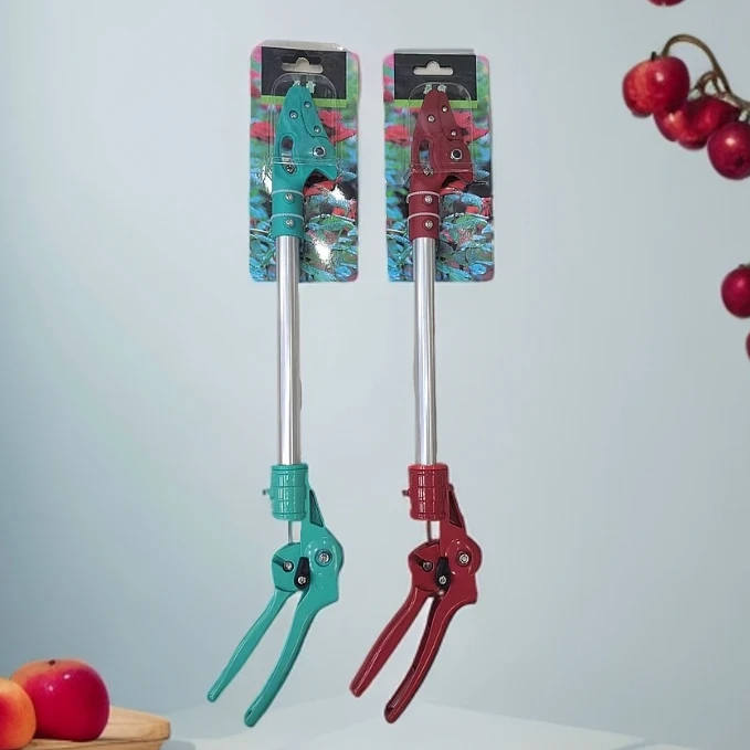 花霸合金柄不锈钢软弹簧伸缩杆加长玫瑰花台超锋利大号树枝剪剪刀