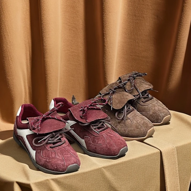 潮牌复古930翻盖舒适德训鞋女2024秋季新款系带软底休闲运动板鞋