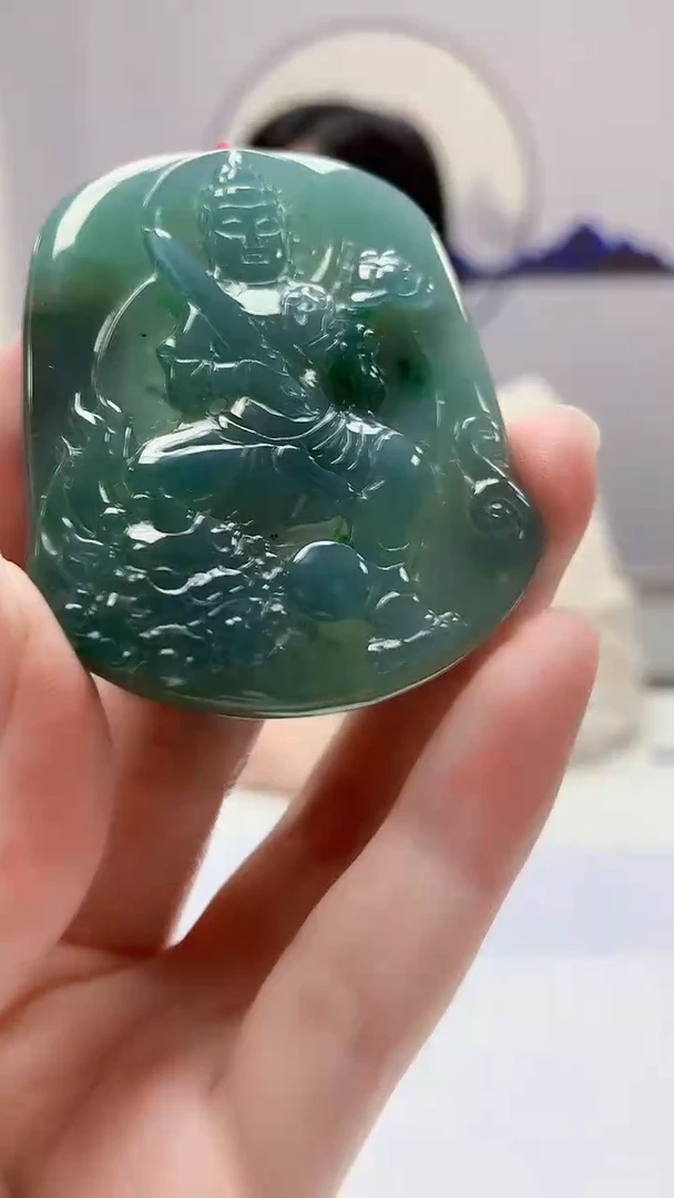 【闪购商品】定制翡翠未镶嵌4852zm-毛货挂件人物43