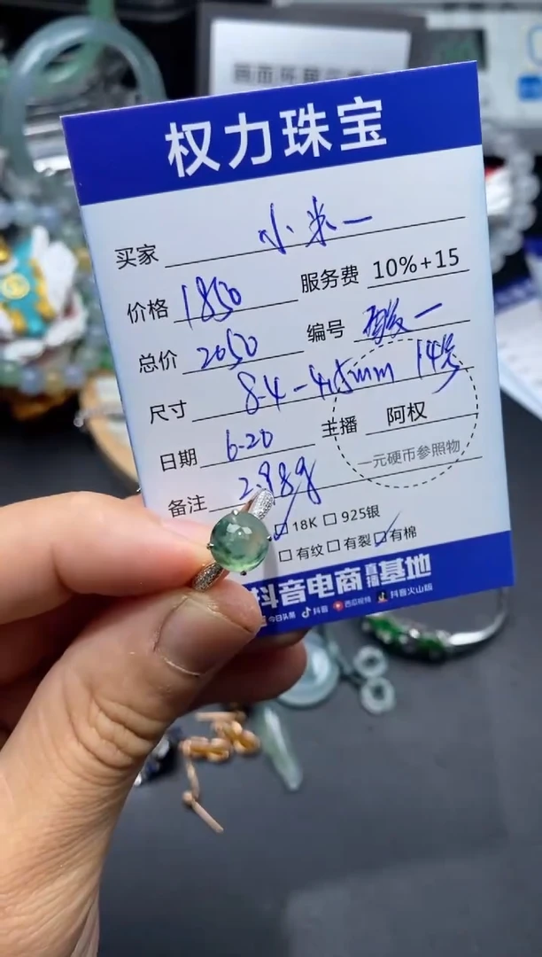 翡翠18K金镶嵌颈饰小****儿寄售不退换