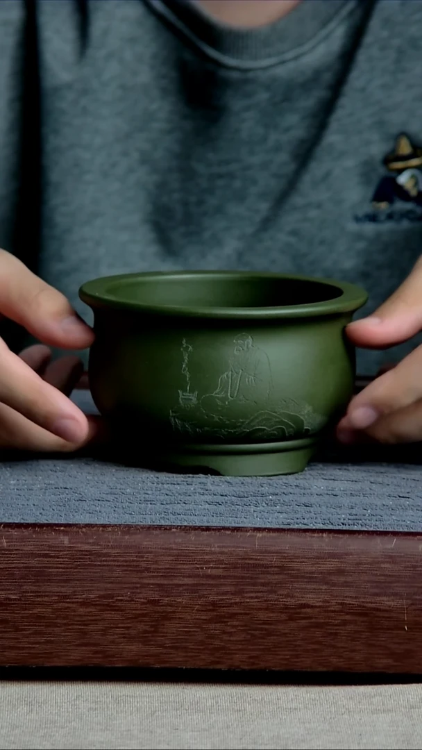 紫砂花盆9.5*6内径尺寸