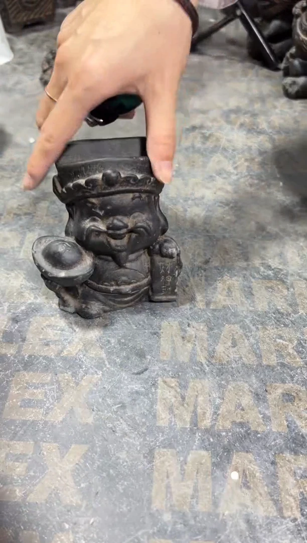陶土【火山泥】财神到摆件