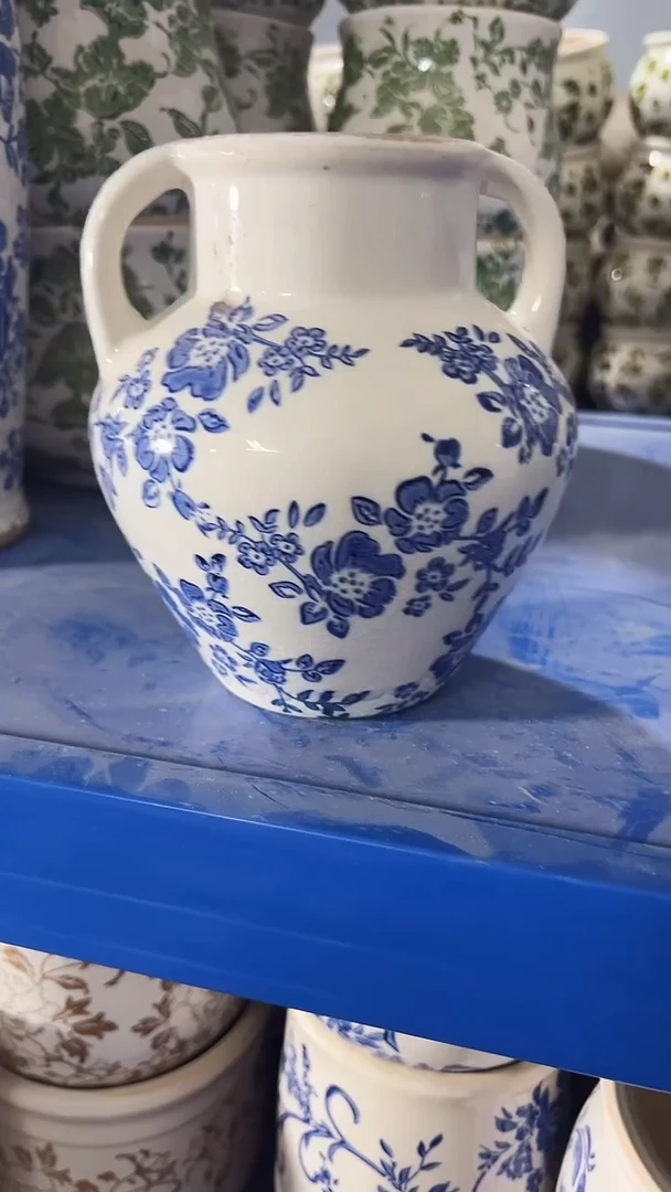 【闪购商品】陶瓷花盆高16.5cm内口6.5cm