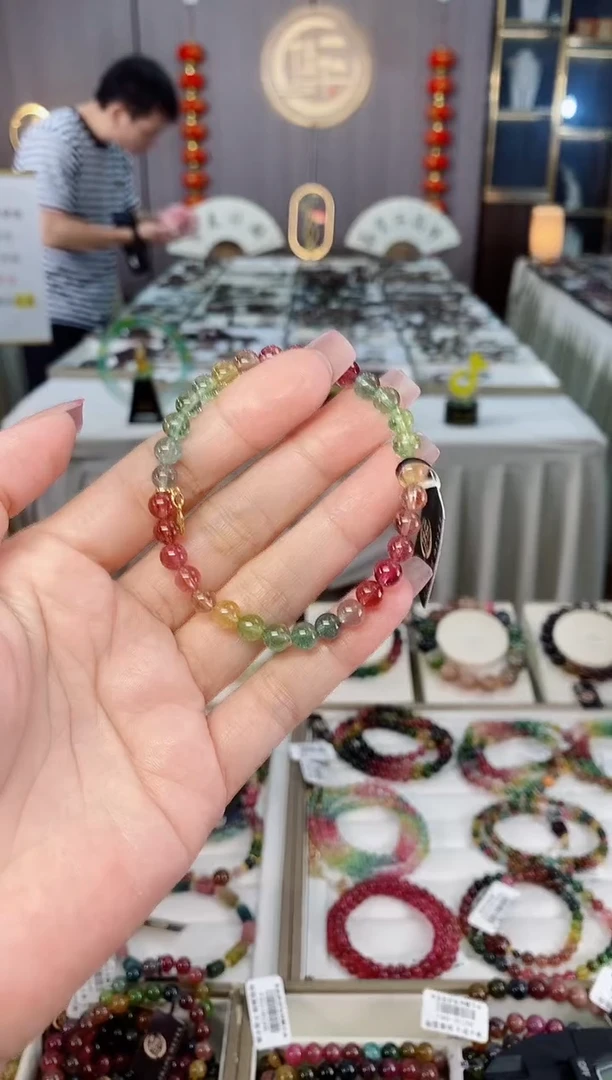 未镶嵌老矿碧玺单圈手串5mm+碧玺hon多样性发货一条
