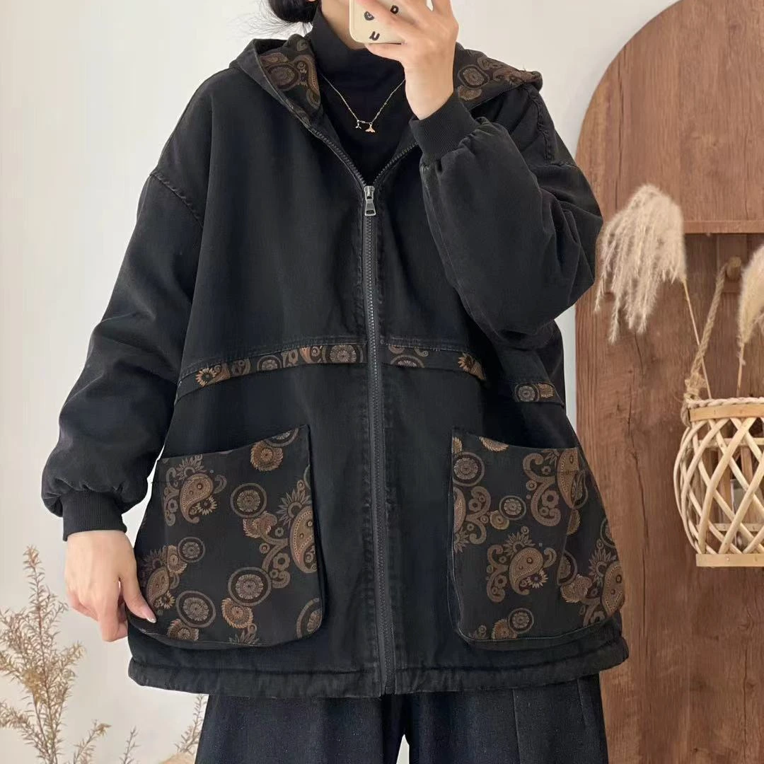 9016新款加厚冬季休闲百搭时尚连帽棉服