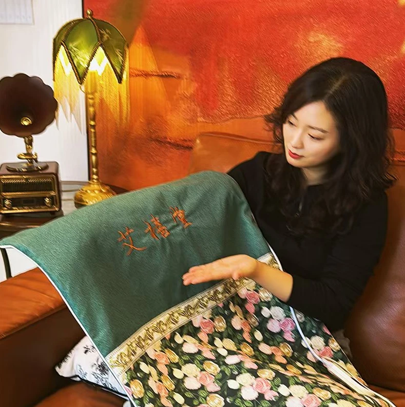 艾灸暴汗毯电加控温艾草艾灸毯电热肩颈腹部艾绒热敷毯