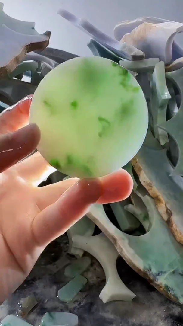 裸石翡翠缅甸翡翠A货文512