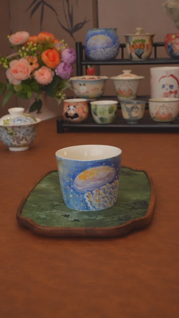 石一系列 水母小猪口杯