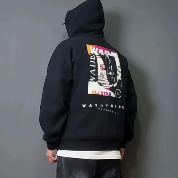 李宁卫衣男春韦德系列时尚透气百搭宽松休闲套头连帽卫衣AWDT149