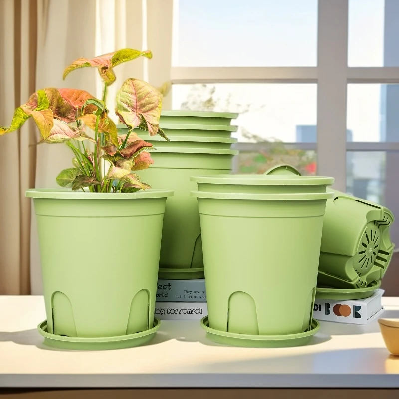 圆形加厚控根树脂塑料大花盆阳台种植月季三角梅透气高颜值耐用