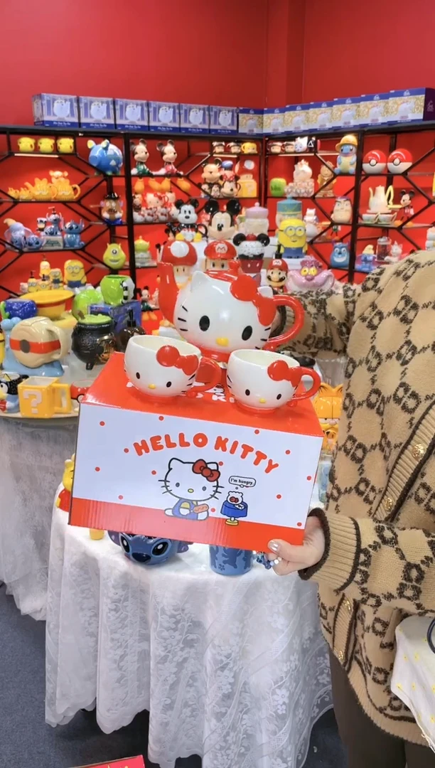 【闪购商品】.@@凯特猫一壶二杯（陶瓷）
