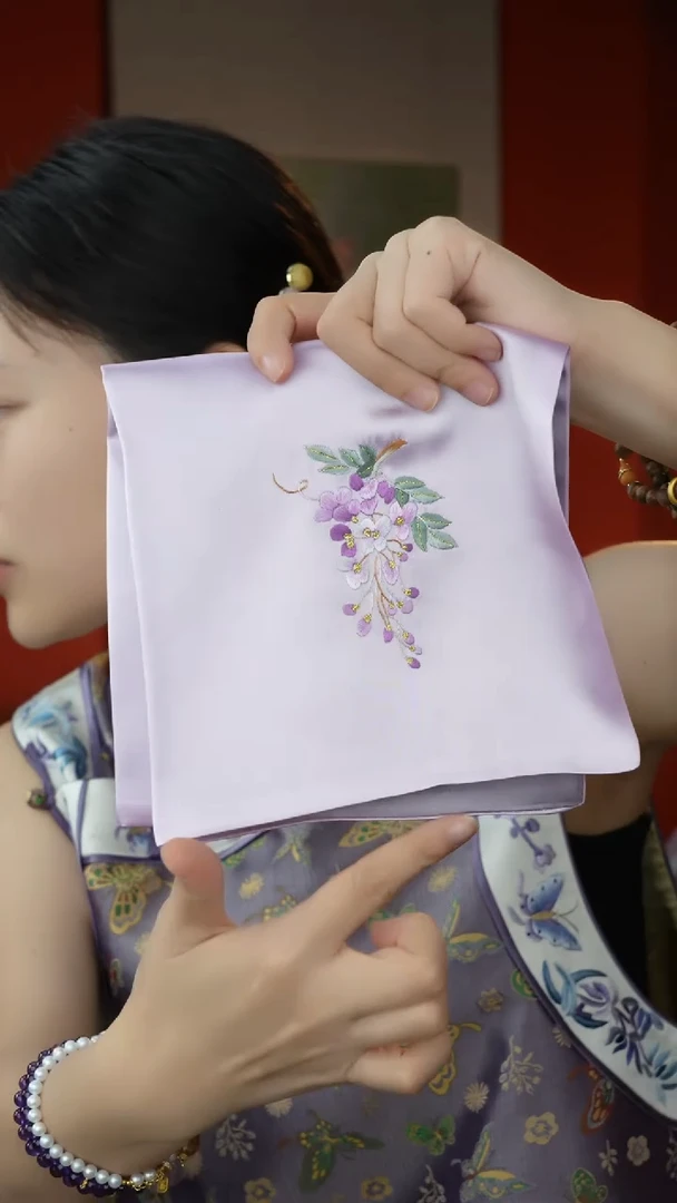 刺绣非遗苏绣纯手工团扇