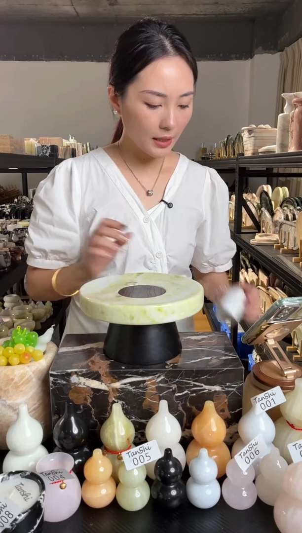 石材037爱尔兰绿分体果盘