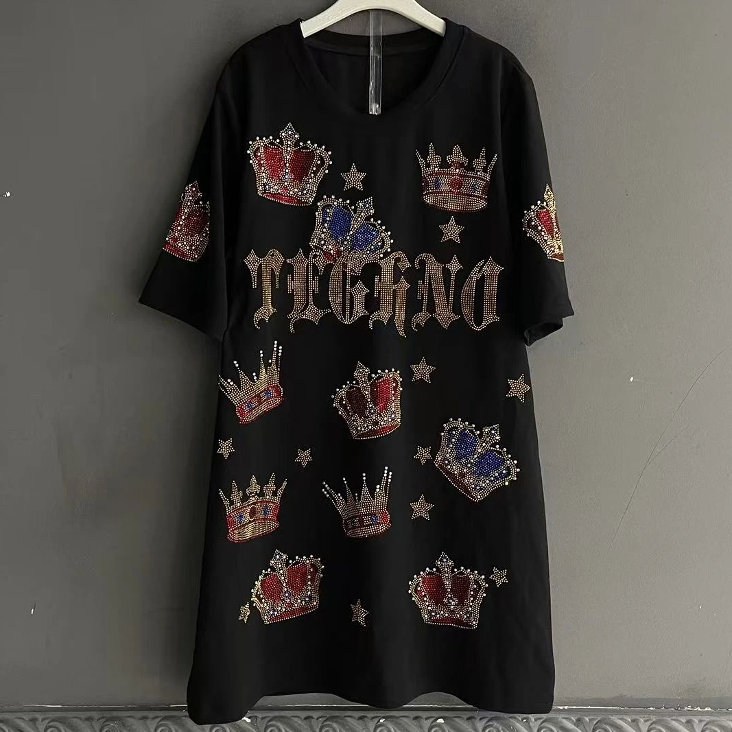 四季通用气质名媛淑女A字裙,镶钻