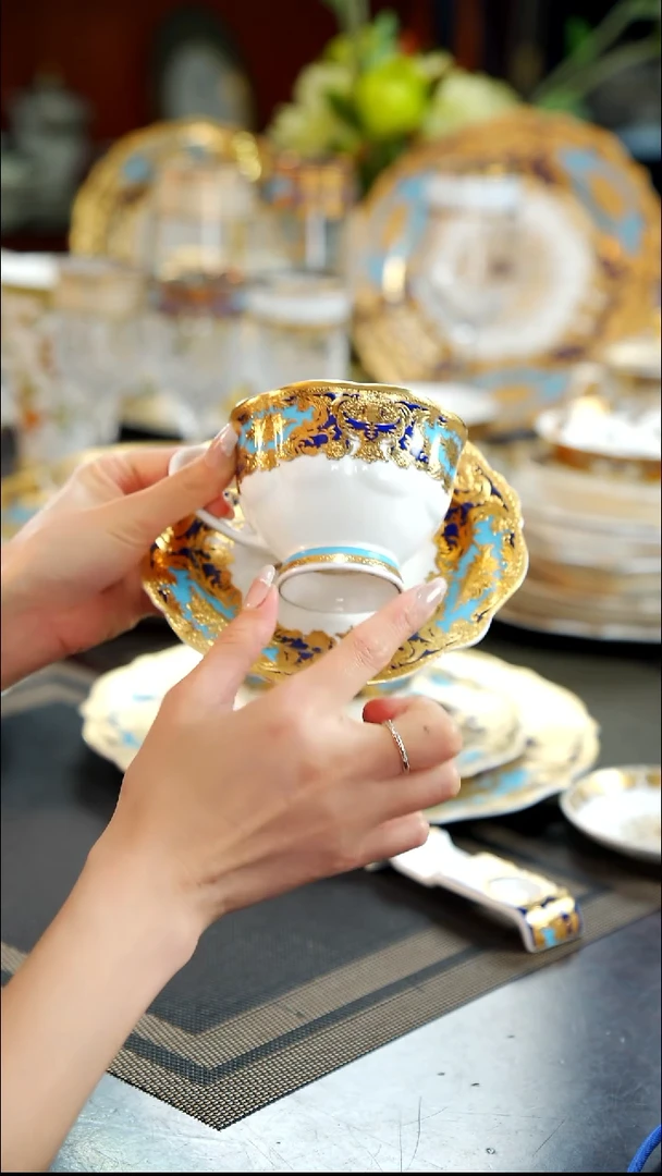 瓷片咖啡杯碟1套