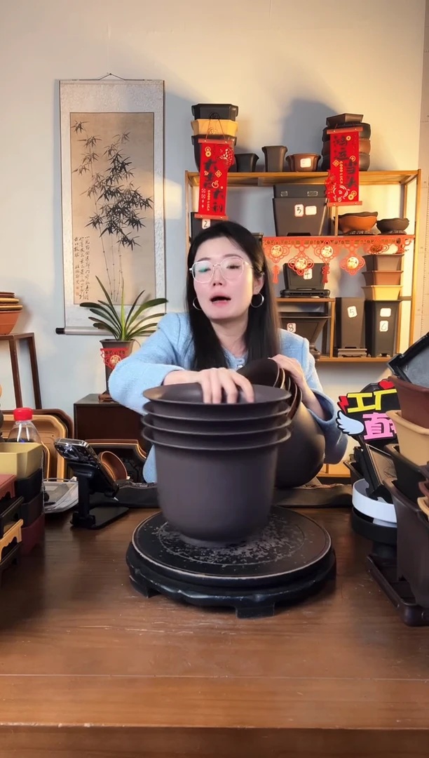 【闪购商品】树脂3只23口径金钟紫檀色