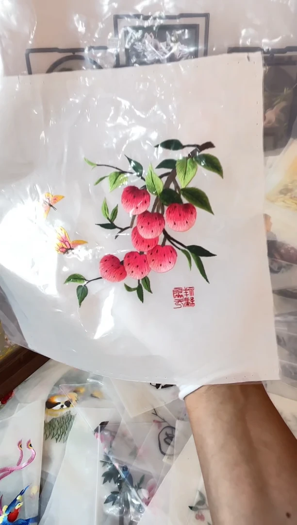 织绣纯手工苏绣双面绣绣布2