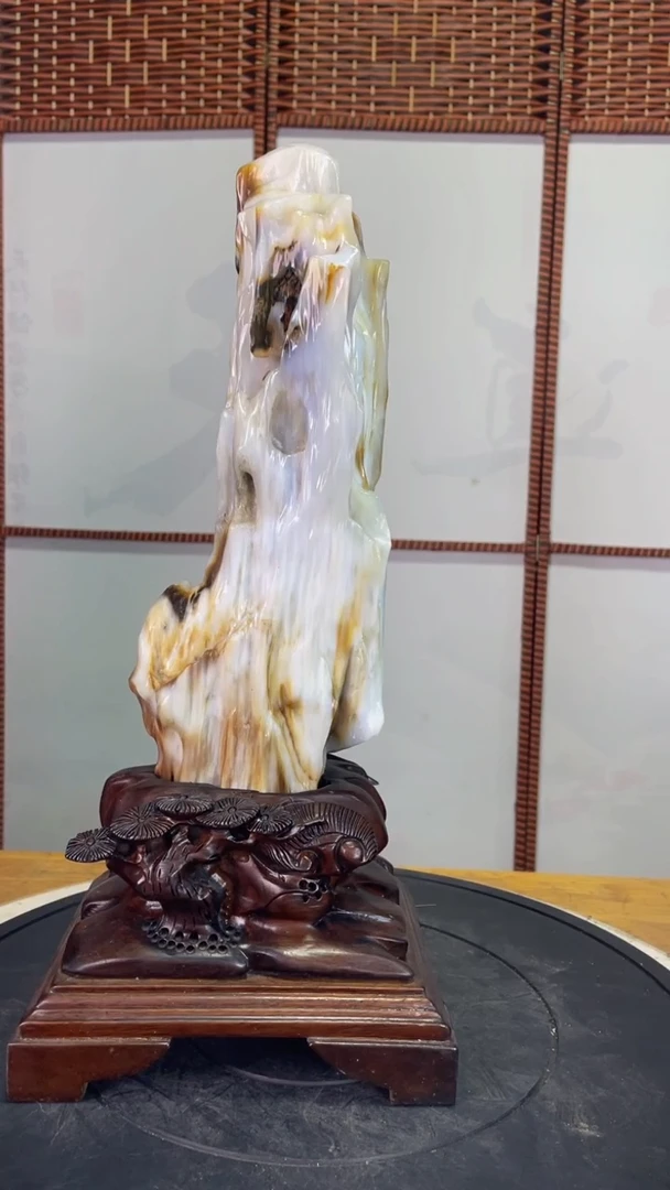 未镶嵌珠宝奇石硅化玉高42