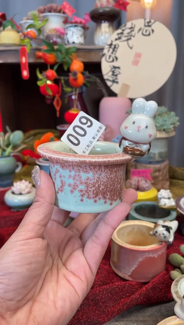 【闪购商品】摆件009知木小芳花盆编号