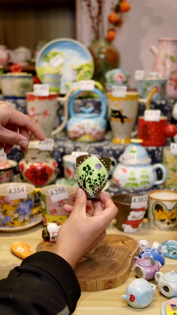 瓷片景德镇釉下彩手绘陶瓷