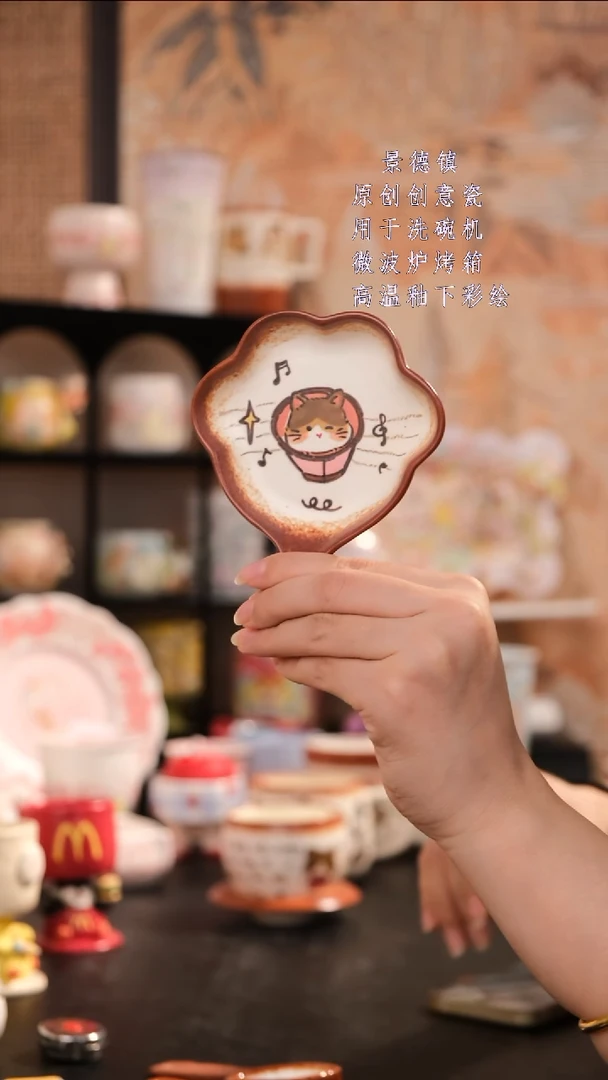 摆件景德镇手工手绘设计师款