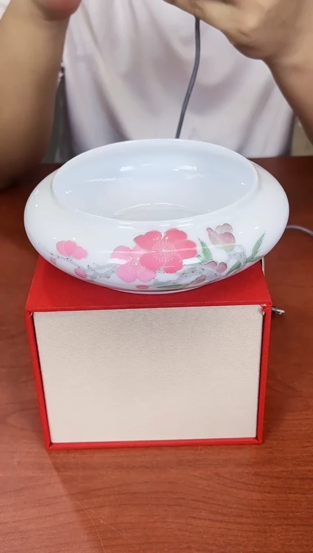 017函夏非遗釉下五彩梅花翠竹红梅水洗