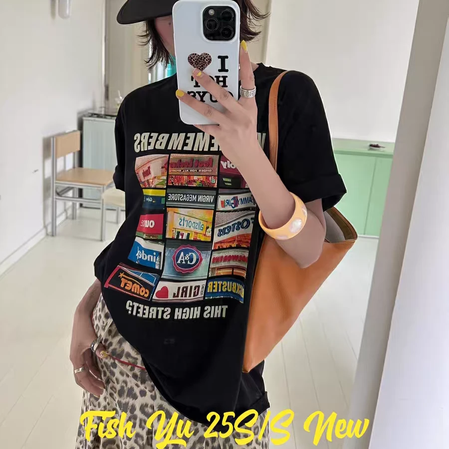 夏季新款莱赛尔天丝雪花棉半袖数码无感印花短袖圆领T恤8829