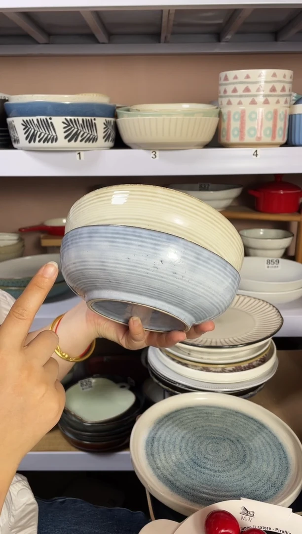 瓷微瑕（2个装）麻点螺纹深盘