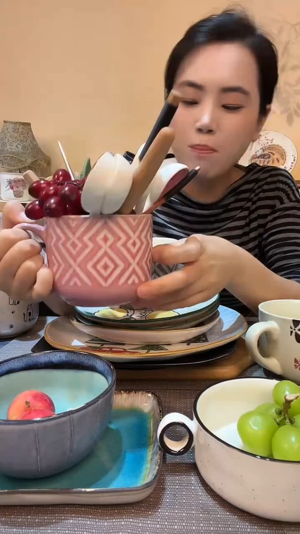 瓷片早餐杯 微瑕介意勿拍