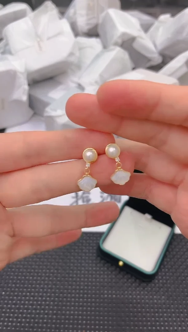 未镶嵌淡水珍珠耳饰ed1064