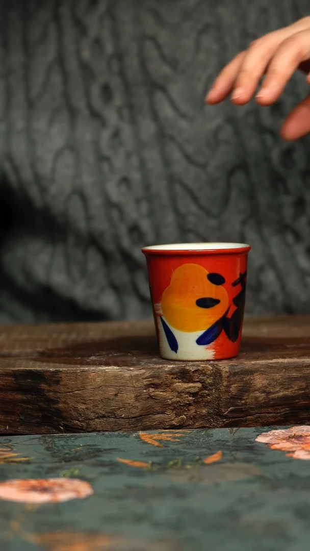 【闪购商品】杯釉下彩手工手绘同款陶器