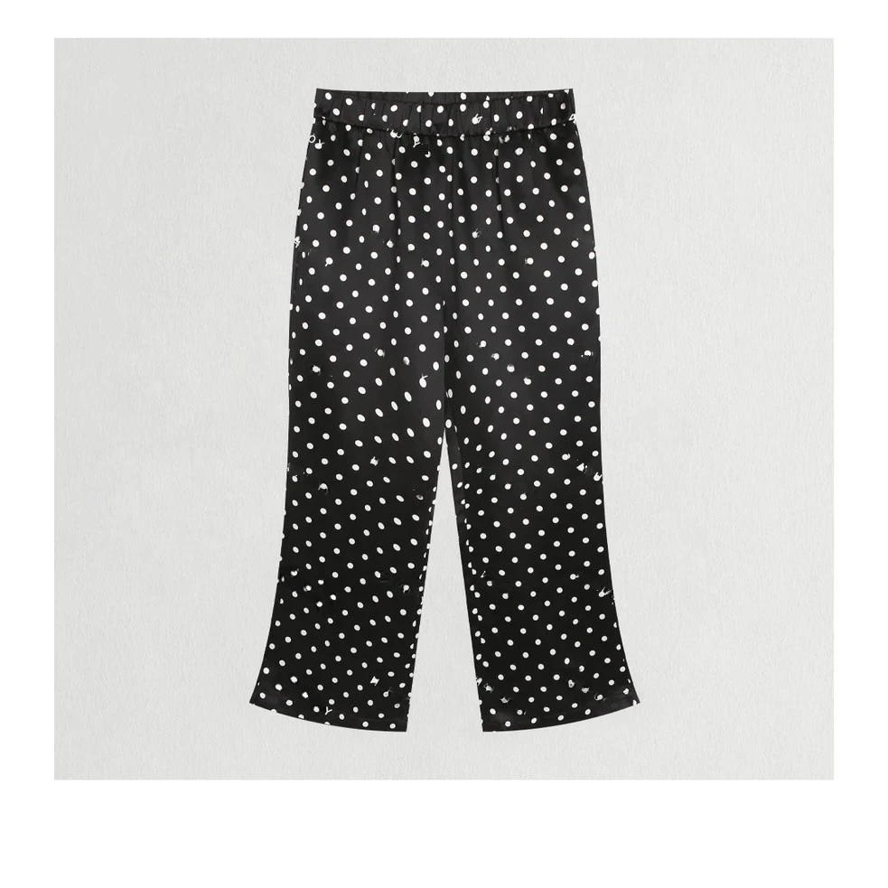 2025新款【冰感波点裤】高腰显瘦百搭微喇休闲裤 2506C3656